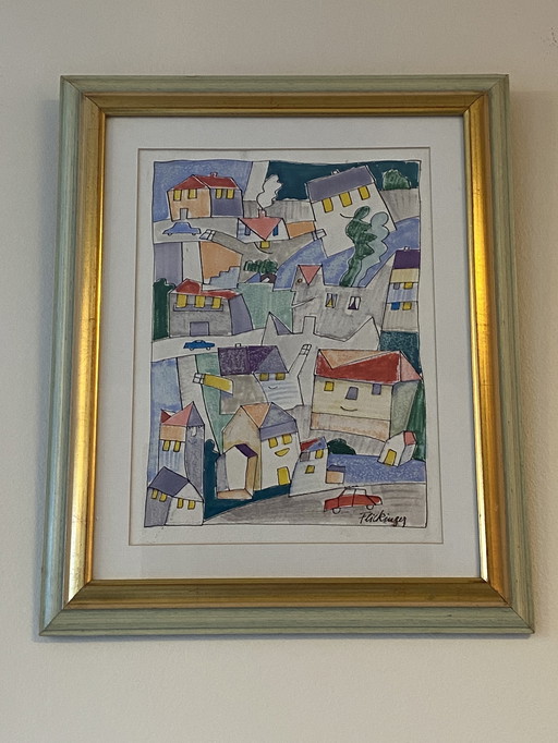 A unique and original painting by Paul Fickinger