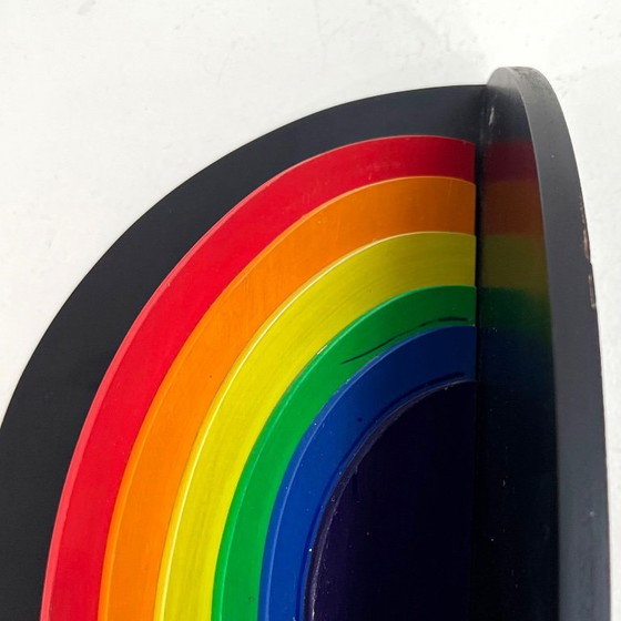 Scultura da parete “Arcobaleno” di Lucio Del Pezzo, 1977 – Arte, Plastic, Wood (photo 6 of 8)