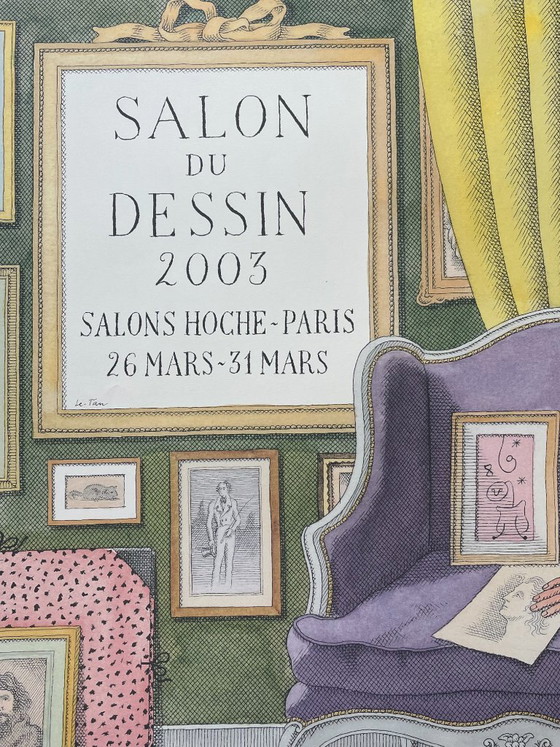 Originele poster van Pierre Le-Tan – Salon du Dessin, Parijs 2003 – Paper (photo 4 of 5)