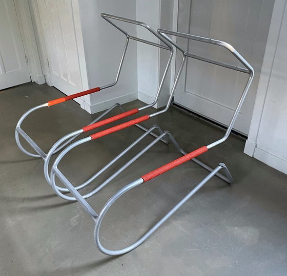 Image 1 of Set of midcentury ‘Lido’ sun lounge chairs, design Battista and Gino Giudici