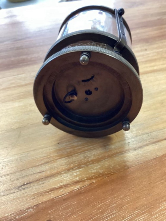 Automa cilindrico vintage con pesci che nuotano, meccanismo a orologeria in ottone e vetro inciso. – Orologi (photo 2 of 5)