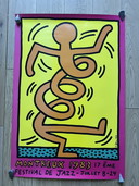 Keith Haring Montreux Jazz festival poster Streetart Warhol Basquiat PINK EDIT
