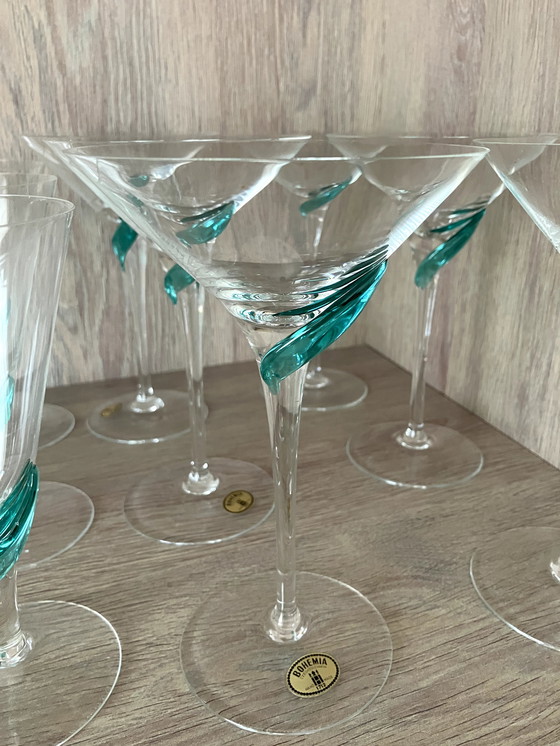 Image 1 of Compleet Glasservies Kristal +/-1990 Handgemaakt