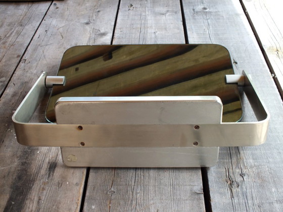 Image 1 of Paolo Caliani design années 70 by Linea T production Italie miroir à poser inclinable