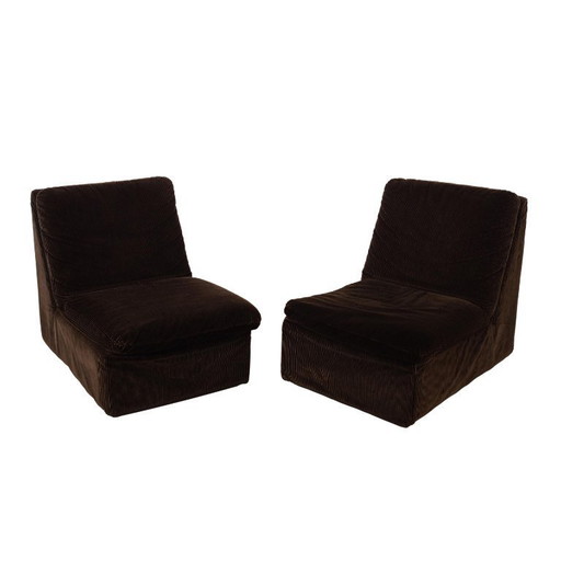 Canapé modulaire marron, design italien, années 1970, fabriqué par Busnelli
