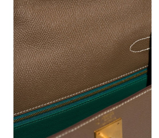 Image 1 of Sac HERMES Kelly 28 en Cuir Étoupe - 103229