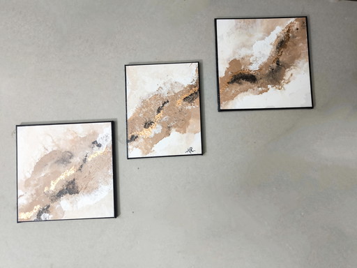 Modern and Contemporary Living Room Furniture, Minimalist Style. Triptych