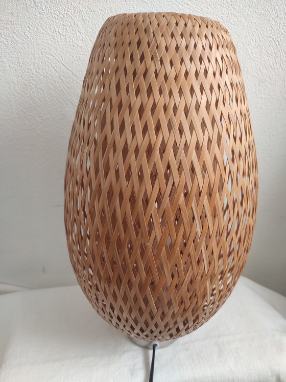 Image 1 of Ikea Design Model Boja- BO803- Maria Vinka - Hand-woven Bamboo Table Lamp