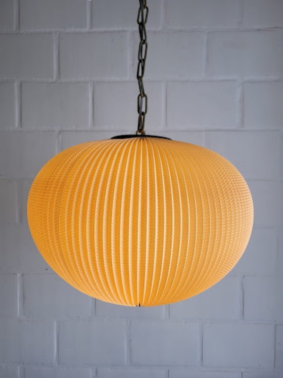 Image 1 of Vintage Pearlshade lamp XL, oranje, in de stijl van Rispal, jaren 60