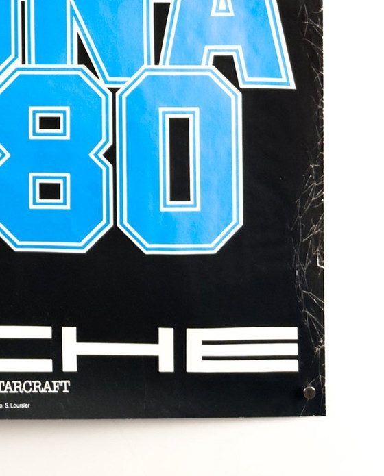 Image 1 of Porsche 24 Stunden Daytona '80 – Original Poster der Werbeagentur Strenger – 1980 – 102 × 76 cm | Deutschland