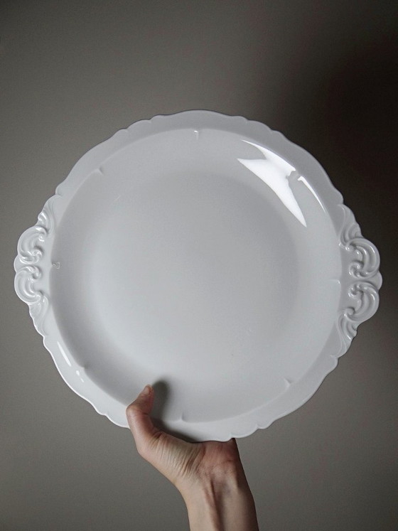 Image 1 of Grande piatto da portata vintage/antico in porcellana fine di Limoges bianca