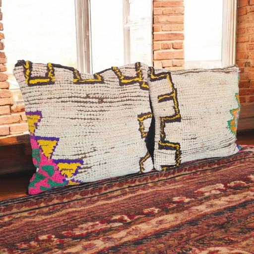 Ensemble de coussins berbères vintage, coussin décoratif