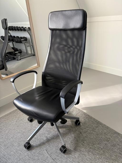Desk chair Marcus Ikea with faux leather