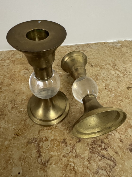 Portacandele Ottone Plexi Anni '70 – Brass, Plexiglass (photo 3 of 15)