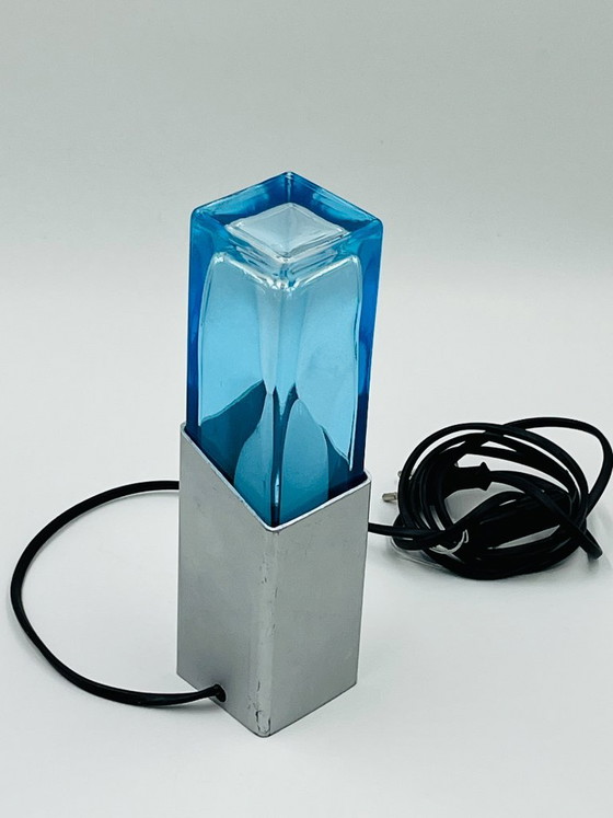 Space Age Lamp, Murano Glass Block, 1970 – Table lamps (photo 4 of 11)