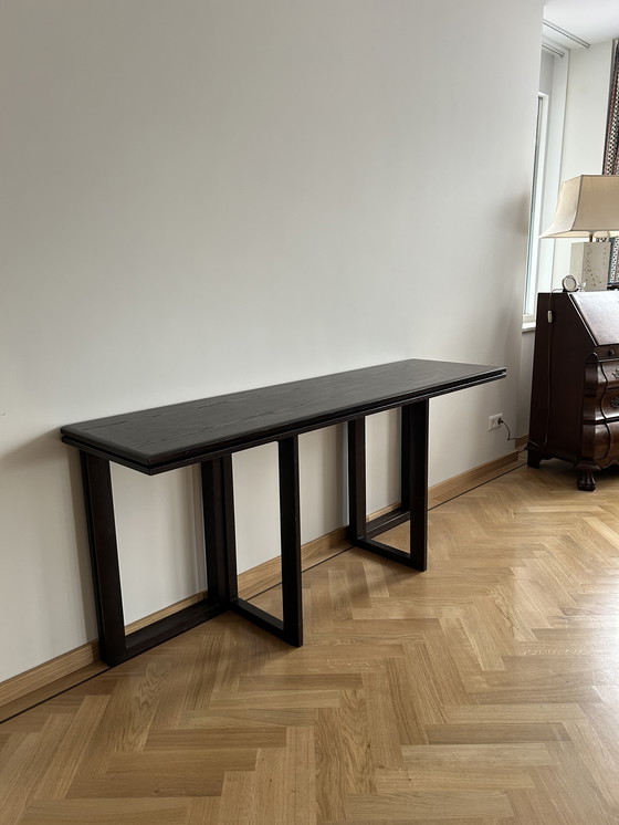 Image 1 of Oak Dining Table, + 6 chairs , 1980.