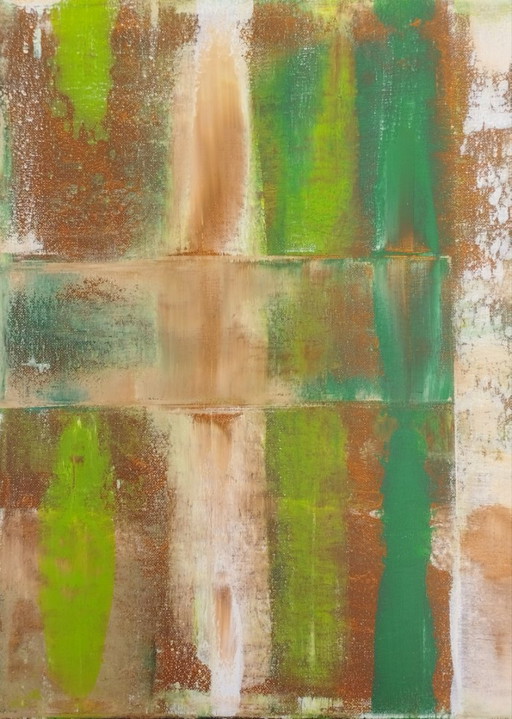 Peinture abstraite 50x40 Barres de bunker