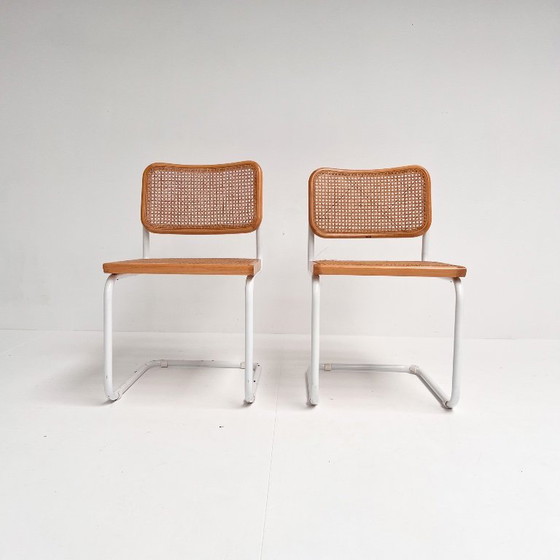 Image 1 of Set of 2 Italian webbing chairs, 1970s