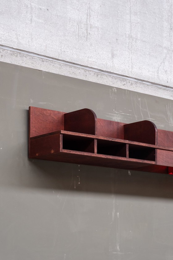 Image 1 of Schwebender Schreibtisch im Stil der 1960er Jahre in Mahoney-Ausführung