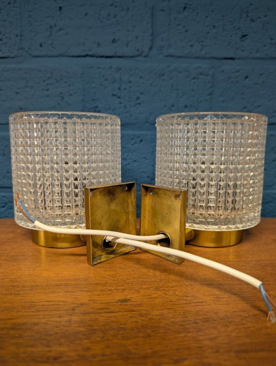 Image 1 of 2 lampade da parete vintage, Carl Fagerlund per Orrefors, anni '60