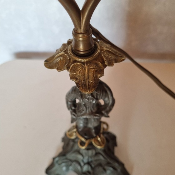 Image 1 of Lampe de bureau en régule 'Gentil Homme' Art Déco