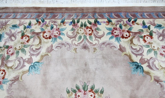 Image 1 of Tappeto moderno originale annodato a mano in stile cinese antico di Pechino, 315 x 212 cm, ottime condizioni.