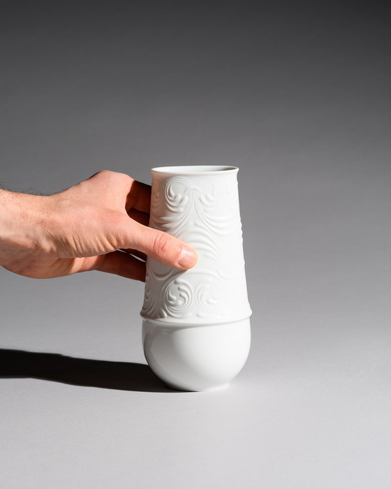 Image 1 of Rosenthal Vase Bjørn Wiinblad Bisque Porcelain Matte & Glossy Relief MCM WGP