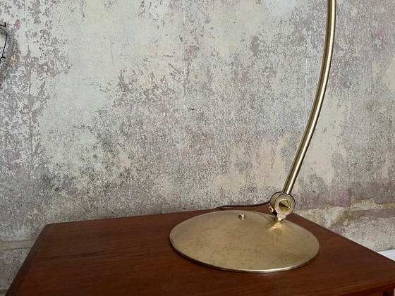 Image 1 of Lampada ad arco Bankamp regolabile in ottone - lampada dorata