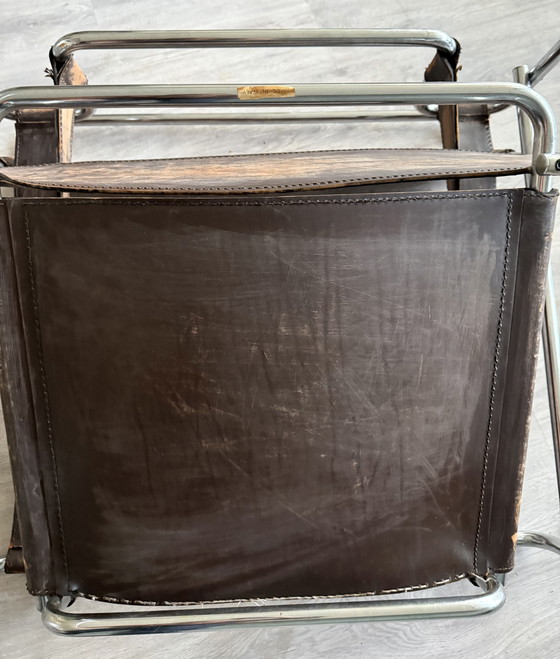 Image 1 of Vintage Marcel Breuer, sedia Wassily, patinata, Italia - anni '60