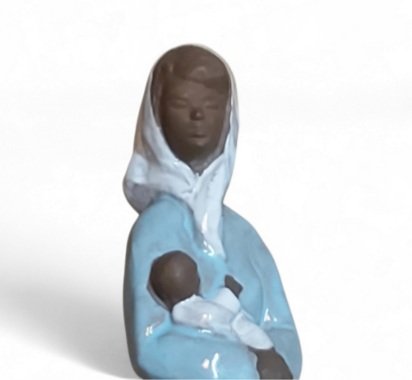 Image 1 of Paul Sersté (1910 - 2000) artista belga Donna con bambino ceramica smaltata