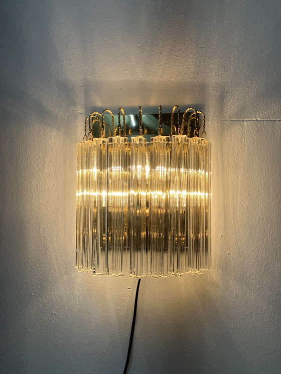 Image 1 of Lampada da parete vintage Mirano "Trilobo" di Venini, cristallo