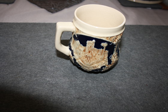 Image 1 of Juego de cuencos de cerámica antiguos con motivo del Palatinado: rareza y decoración, incluye 6 tazas