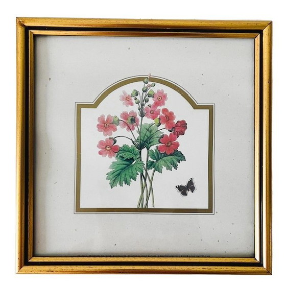 Image 1 of Ensemble de peintures vintage fleurs roses