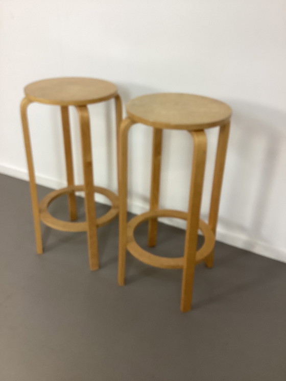 Image 1 of Sgabelli da bar vintage in faggio scandinavi anni '80