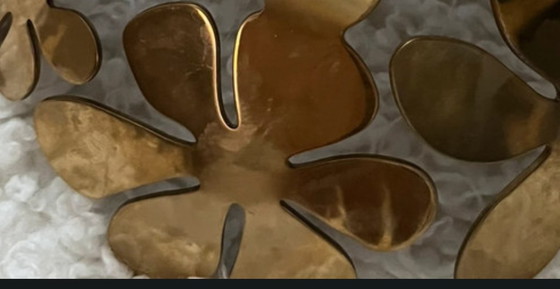 Image 1 of IKEA fruit bowl gold color - design by Monika Mulder - 1990s bowl tray