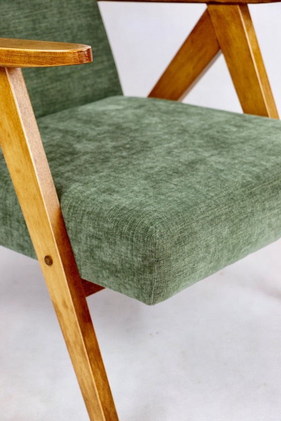 Image 1 of Poltrona vintage verde oliva Model B-310, anni '70