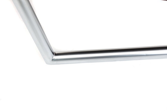 Image 1 of Come nuovo! Laauser Design Int. Cantilever Lounge Chair / Freischwinger Sessel con sgabello, pelle e base cromata