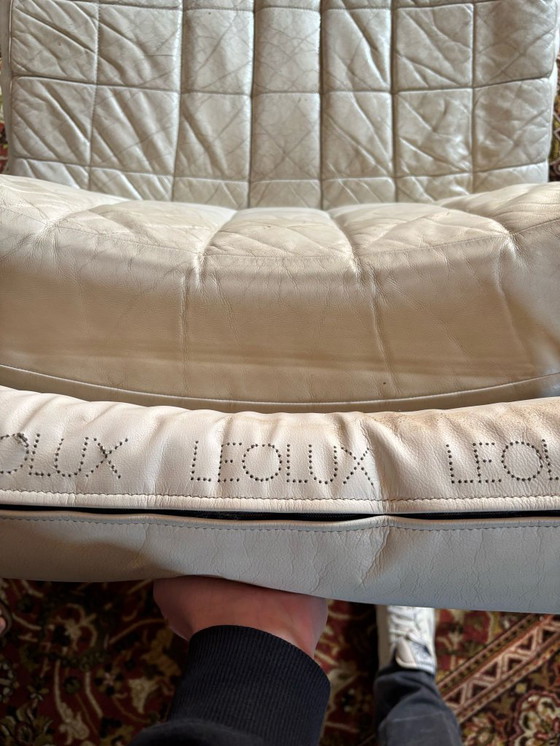 Image 1 of Leolux Volare stoelen wit leer