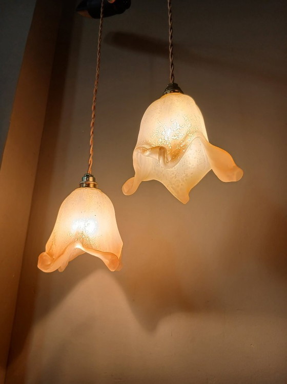 Image 1 of Set di 2 lampade a sospensione vintage in stile Murano - Mid Century - Italia