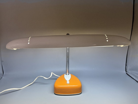 Image 1 of Zeldzame Matsushita / National tafellamp – model FS-193E – beige/oranje – 1970