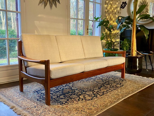 Dänisches 3-Sitzer-Teakholzsofa – 1960er Jahre