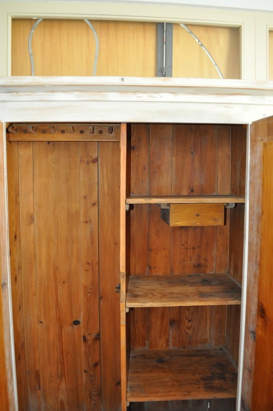 Painted Double Wardrobe in Wood – Vintage (photo 8 of 12)
