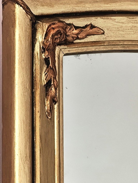 Miroir art déco au cadre en bois doré aux décorations florales – Wood (photo 2 of 10)