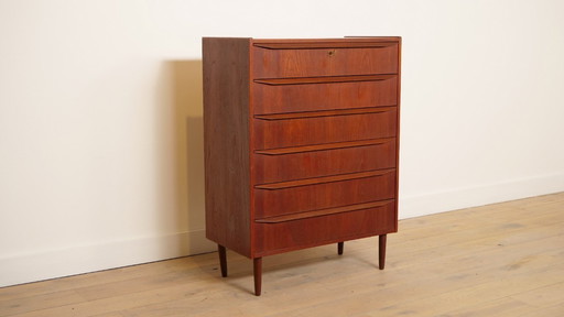 Commode vintage | 6 tiroirs | Design danois | 108 cm