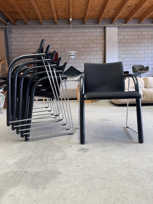 Silla Thonet S320 negra (Stock: 12) – eetkamerstoelen, Metal, Textile (photo 2 of 13)