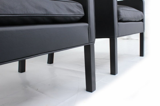 Image 1 of comme neuf ! Original Børge Mogensen for Fredericia Danish Lounge Set, Sofa and 2 Chairs, premium Leather, Oak, RP 31.161 Euro