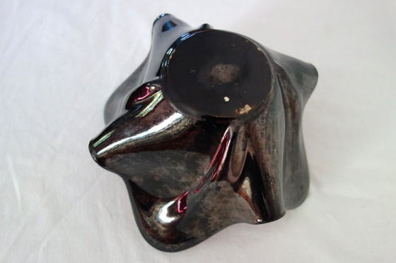 Image 1 of Jarrón vacío de bolsillo con forma de pañuelo de cerámica de los años 50/60 en Francia.