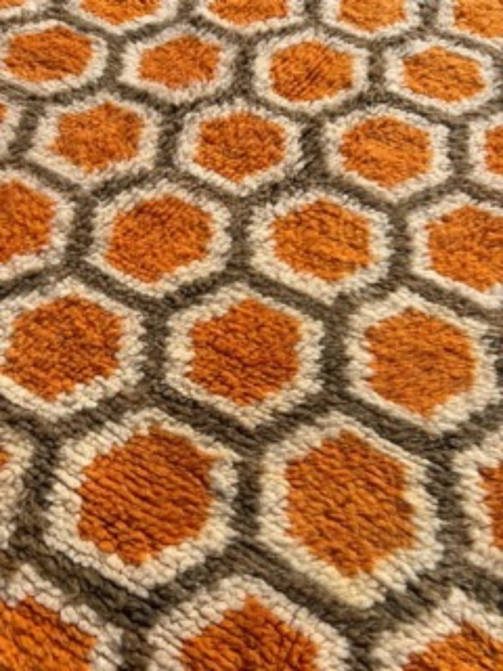 Image 1 of Moderner bunter marokkanischer Mrirt Wollteppich 200x300 cm - Handgewebter Berberteppich mit geometrischem Muster