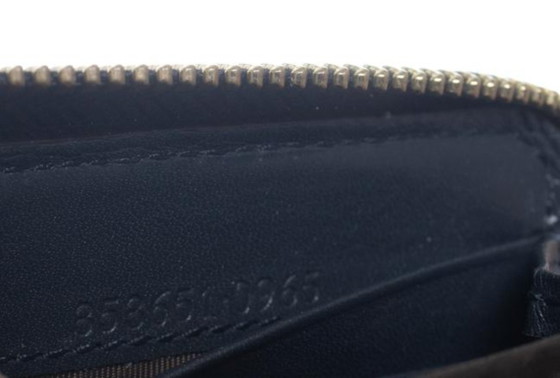 Image 1 of Gucci, monogram web wallet in blue