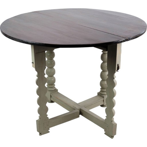 Vintage folding Danish dining table, 1780s